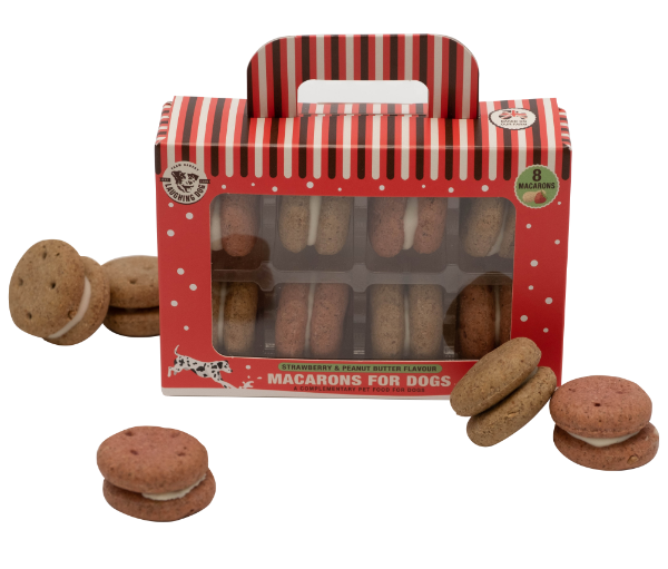 Laughing Dog Christmas Macarons 8 Pack