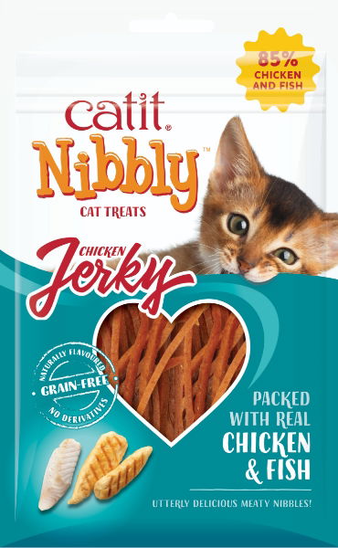 Catit Nibbly Jerky Chicken & Fish 30g