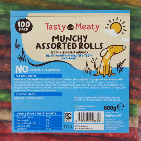 Tasty & Meaty Munchy Rolls Assorted 100 pack