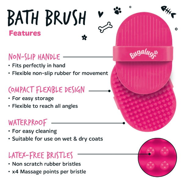Bath Brush (Euro Hanger) in SRP Pink