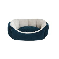 Dream Paws Blue Scalloped Bed Large