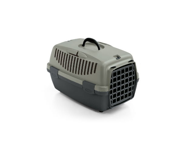 Stefanplast Gulliver 1 Small Pet Carrier with Plastic Door - Grey