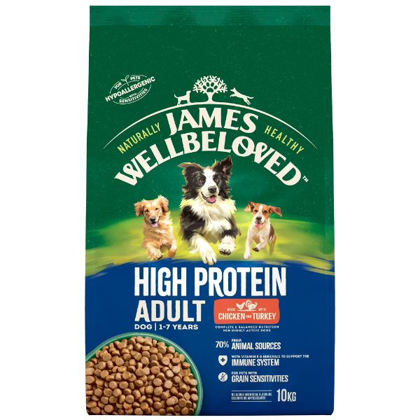 James Wellbeloved High Protein Grain Free Adult Dry Dog Food Chicken & Turkey 10kg