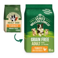 James Wellbeloved Grain Free Adult Dry Dog Food Turkey & Veg 10 kg