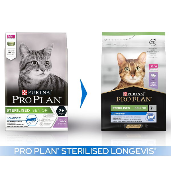 PURINA PRO PLAN 7+ Sterilised Longevis Turkey Dry Cat Food