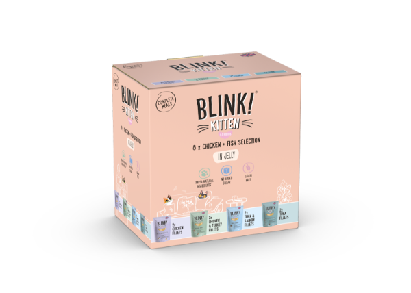 Blink! Kitten Food Chkn&Fish Fillets in Jelly  8x85g