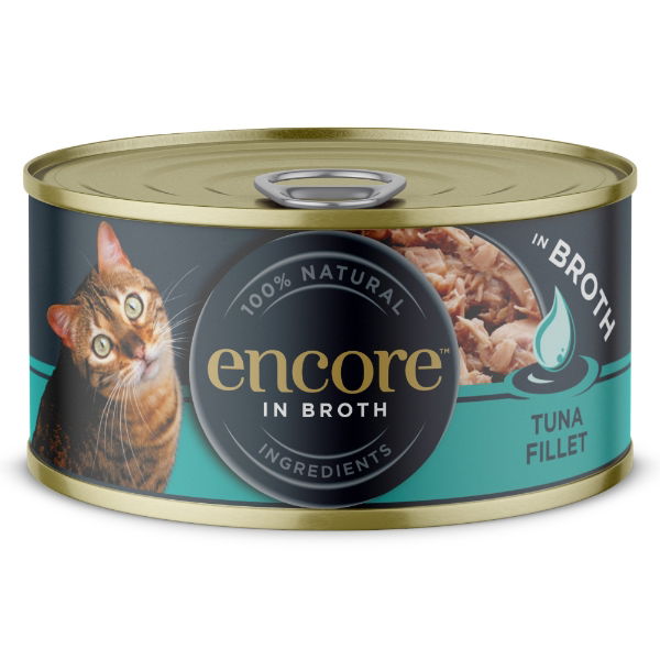 Encore Adult Wet Cat Food Tin - Tuna Fillet in Broth 70g