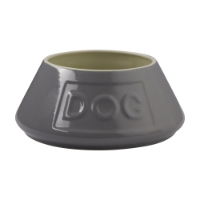 Grey Non Tip Lettered Dog Bowl 21Cm M/O