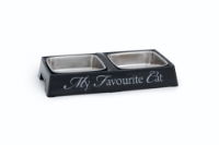 Designed By Lotte Melamine Double Diner Favourite Cat Grey