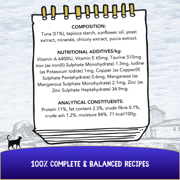 COOKHOUSE Luxury Cat Food -Terrines - Tuna - 18 x 70g