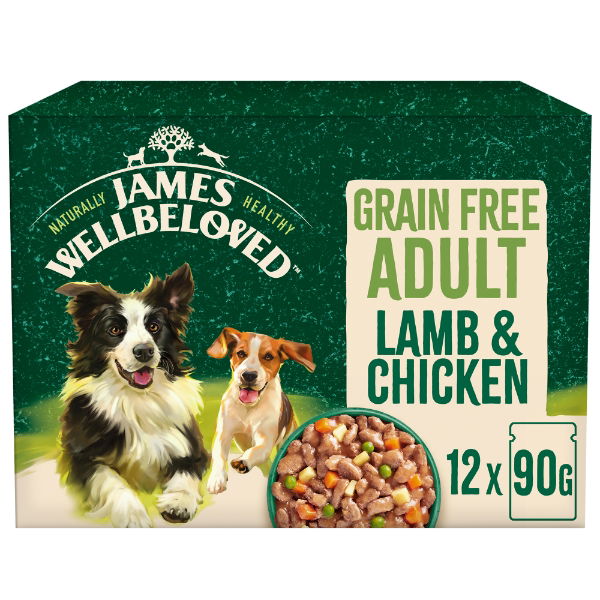 Jwb Grain Free Adult Lamb & Chicken in Gravy Pouch 12x90g