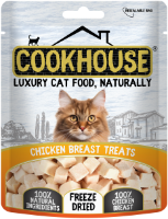 COOKHOUSE Luxury Cat Treats - Freeze Dried - 100% Chicken Breast