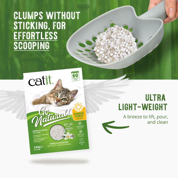 Catit Go Natural Bamboo Litter Vanil 3.6kg