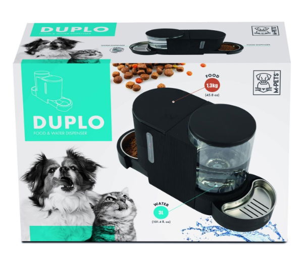 M-PETS Duplo Food & Water Dispenser - 3 L-1.3 Kg