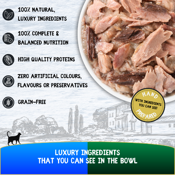 COOKHOUSE Luxury Cat Food - Fillets in Jelly - Tuna Loin with Sardine 6 x 70g
