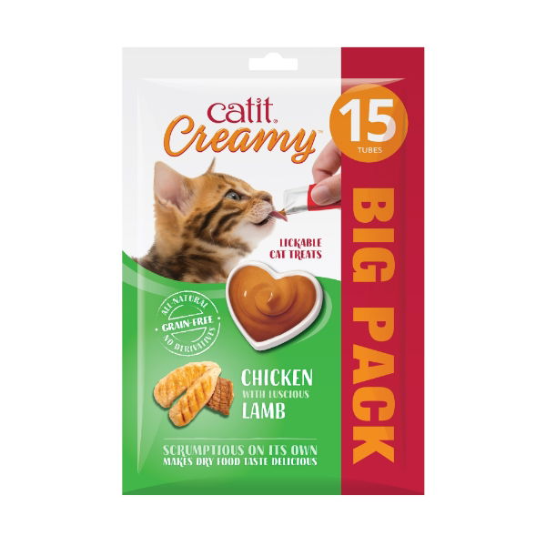 Catit Creamy Chicken & Lamb 15 pack
