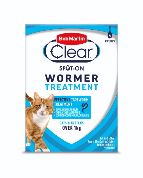 Bob Martin Dewormer Cat & Kitten Spot On 4 Tubes