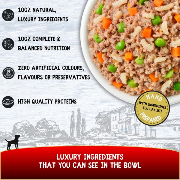 COOKHOUSE Luxury Dog Food - Terrines - Chicken with Beef & Veg - 15 x 100g