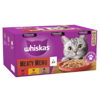 Whiskas 1+ Cat Tins Meaty Menu In Jelly 6x400g