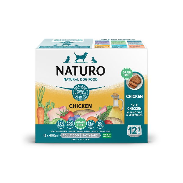 Naturo Adult Grain Free Chicken Potato & Veg 12x400g