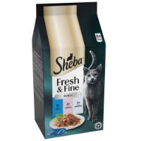 SHEBA Fresh & Fine Cat Pouches with Tuna & Salmon & Trout in Jelly 6x50g