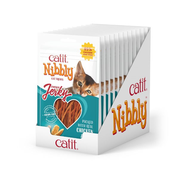 Catit Nibbly Jerky Chicken & Fish 30g