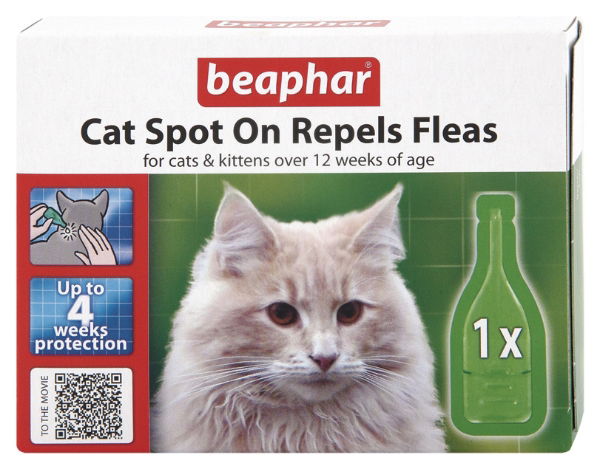 Beaphar Cat Flea Drops - 4 Week Protection