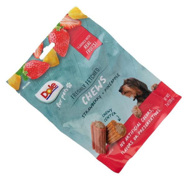 Dole Dog Chews Assorted (Strawberry + Pineapple) 200g