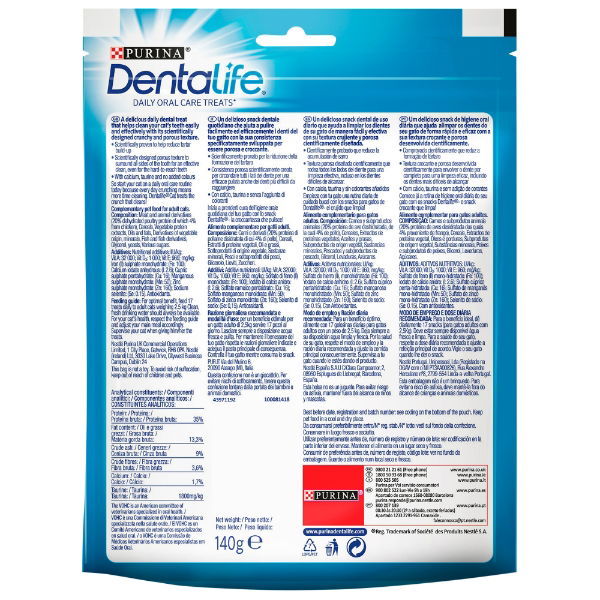 Purina Dentalife Daily Oral Care Adt Cat Treats Chikn 140g